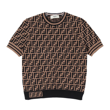 FENDI FF Logo Kurzarm-Strickpullover 160665331 [P]