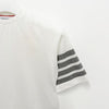 Thom Browne Diagonal Striped 4-Bar Short Sleeve T-Shirt White 155940768 [P]
