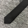 SAINT LAURENT Monogram Seide schmaler Krawatte Schwarz (1060) 157338776 [P]