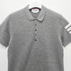 Thom Browne 4-Bar Cotton Pique Polo Short Sleeve T-Shirt Light Grey (MJP192A 07323 055) 157338887 [P]