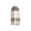 Burberry Giant Check Cashmere Scarf Pebble White 8112634 160766061 [P]