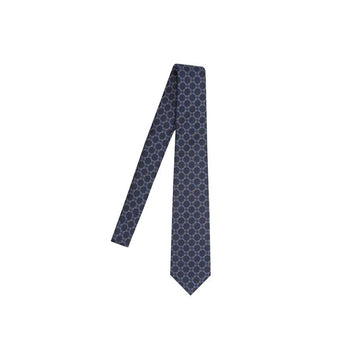 Gucci Jacquard Silk Tie with Horsebit in Navy 874119 4E009 4168 160766099 [P]