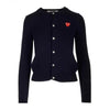 Comme Des Garcons Wool Cardigan with Red Heart Patch 157159343 [P]