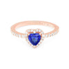 PANDORA スパークリングブルーエレベーテッドハートローズリング stamp: 188421C01 144702291 [P]