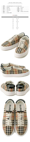 BURBERRY Langleton Check Sneakers Archiv Beige 8049776 151784739 [P]