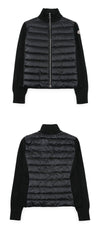 MONCLER Damen-Patch-Logo-Strick-Padding-Jacke (Schwarz) 9B00036 M1131 999 159014643 [P]