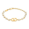 Valentino Garavani V Logo Pearl Bracelet 143022666 [P]