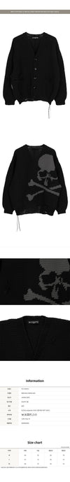MASTERMIND JAPAN Mastermind Black Skull Oversized Cardigan MW24S12 KN002 600 76019757 [P]