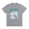 Ganni Short Sleeve Teddy Bear Comic Logo Women's T-Shirt 153845457 [P]