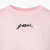 GANNI Future Pink Langarm T-Shirt mit Pony-Logo 159120346 [P]