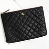 CHANEL Klassische Caviar Clutch Bag Schwarz Medium 160795081 [P]