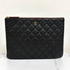 CHANEL Klassische Caviar Clutch Bag Schwarz Medium 160795081 [P]
