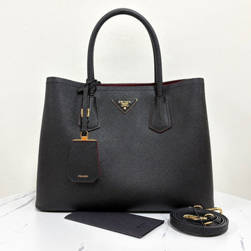 PRADA Saffiano Doppeltasche Medium Schwarz (1BG775) 160796215 [P]