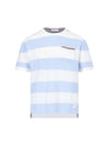 THOM BROWNE ポケット RWB トリミング ラグビー ストライプ 半袖 Tシャツ MJS201A J0049 452 141548505 [P]