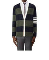 Thom Browne Cotton Rugby 4-Bar Rose Icon V-Neck Cardigan 152201070 [P]