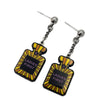 CHANEL Ladies First Perfume Bottle Earrings Black 160803982 [P]
