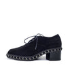 CHANEL Interlocking CC Suede Derby Shoes Black 36.5 160807718 [P]