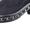 CHANEL Interlocking CC Suede Derby Shoes Black 36.5 160807718 [P]