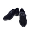 CHANEL Interlocking CC Suede Derby Shoes Black 36.5 160807718 [P]