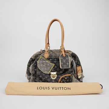 LOUIS VUITTON Bowlier Denim Patchwork Schultertasche M95376 160495256 [P]