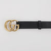 Gucci GG Marmont Shiny Buckle Leather Belt Black 160497770 [P]