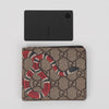 Gucci Snake Print GG Supreme Canvas Compact Wallet 160619849 [P]