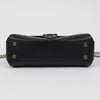 GUCCI Interlocking Leder Top Handle Chain Schultertasche Schwarz 160627602 [P]