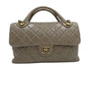 CHANEL Calfskin Castle Lock Top Handle Chain Shoulder Bag A67801 154492257 [P]