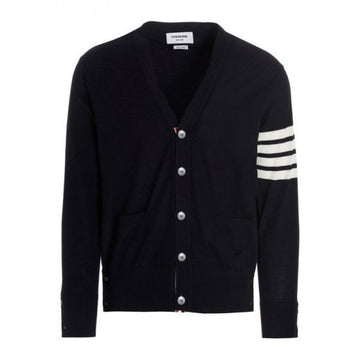 THOM BROWNE Feine Merinowolle 4-Bars Klassische Strickjacke 115185064 [P]