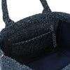 GANNI Damen Kleine Trapez Shopper Tasche Bär Druck Denim 2110036-077 157030378 [P]
