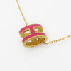 Hermes Pop H Ash Pendant Gold Hardware Rose Extreme Necklace 4VHEA34292 122980036 [P]