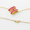 Hermes Pop H Ash Pendant Gold Hardware Rose Extreme Necklace 4VHEA34292 122980036 [P]