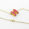 Hermes Pop H Ash Pendant Gold Hardware Rose Extreme Necklace 4VHEA34292 122980036 [P]
