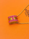 Hermes Pop H Ash Pendant Gold Hardware Rose Extreme Necklace 4VHEA34292 122980036 [P]