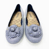 CHANEL Streifen Kamelien Flachschuhe 36 230 5VCHS46140 129339736 [P]