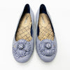 CHANEL Streifen Kamelien Flachschuhe 36 230 5VCHS46140 129339736 [P]