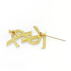 SAINT LAURENT YSL Logo Gold Brosche 5VSLA27772 138408932 [P]
