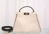 Fendi Peekaboo FF Medium White Iconic Shoulder Tote Bag 8BN290 160889885 [P]