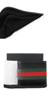 GUCCI メンズ ウェブ トレードマーク 二つ折り財布（ブラック） 1053 155100157 [P]