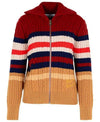 Maison Kitsune Striped Cable Zip Cardigan 151060717 [P]