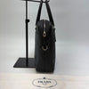 Prada Saffiano Leather Briefcase Tote Bag Black (Premium Unisex Document Bag) 160924014 [P]