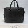 Prada Saffiano Leather Briefcase Tote Bag Black (Premium Unisex Document Bag) 160924014 [P]