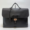 Hermes Sahara de Peche 38 Briefcase Black Silver Trim Unisex 160924252 [P]