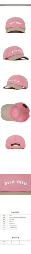 Miu Miu Begonia Pink Code Drill Baseball Cap 160924324 [P]