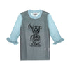 GANNI Kurzarm-T-Shirt mit Bunny-Logo aus Scher-Jacquard K2501 326 140027852 [P]