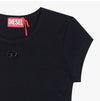 DIESEL カットアウトオーバルDロゴ女性半袖Tシャツ 153415652 [P]