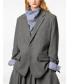 AMI Woll Loose Einreihiger Blazer 152528453 [P]