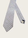 Burberry Gray Silk Check Equestrian Logo Tie 160928618 [P]