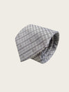 Burberry Gray Silk Check Equestrian Logo Tie 160928618 [P]