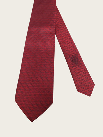 Gucci Red Crest GG Jacquard Tie 160928626 [P]